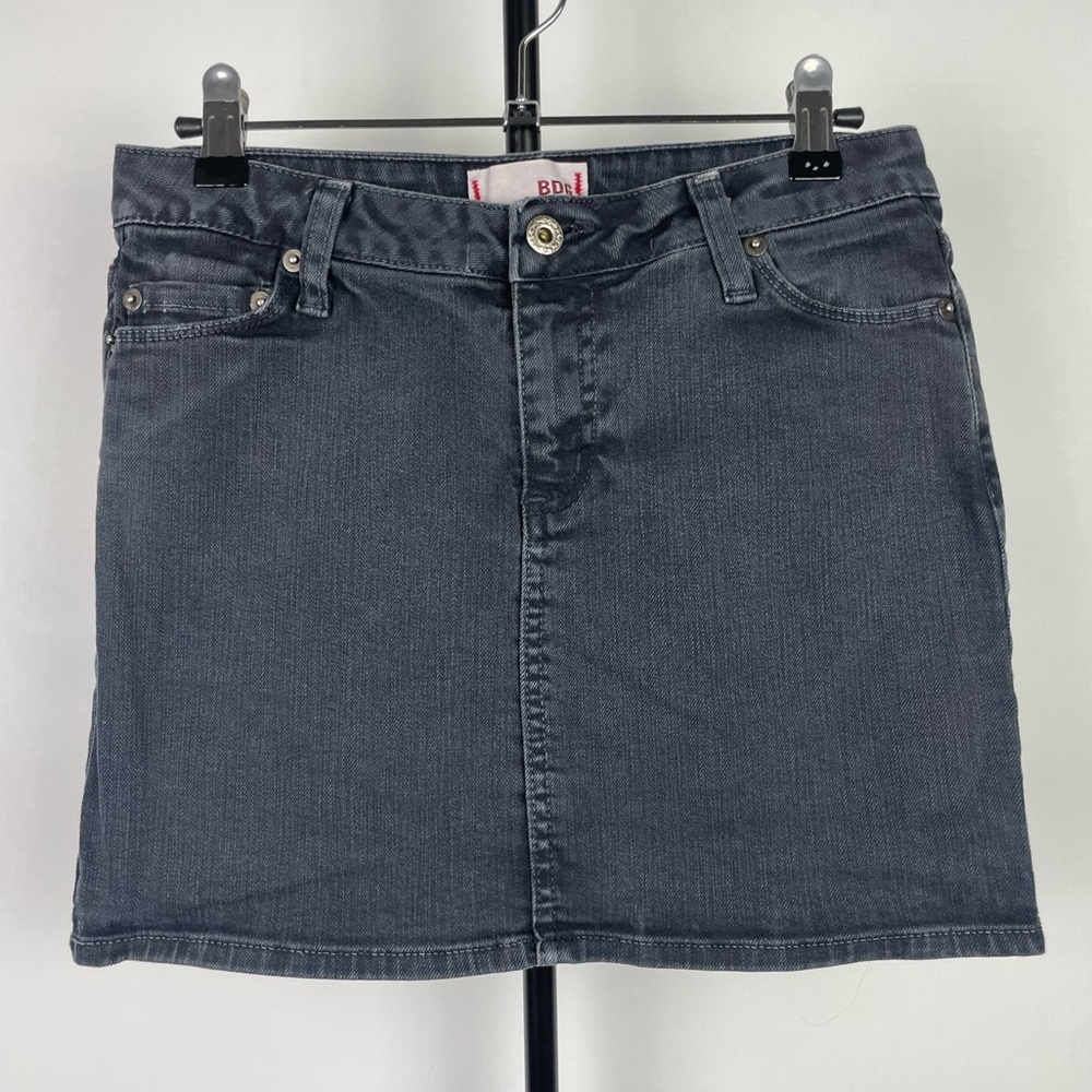 Urban Outfitters BDG Washed Black Denim Mini Jean Skirt